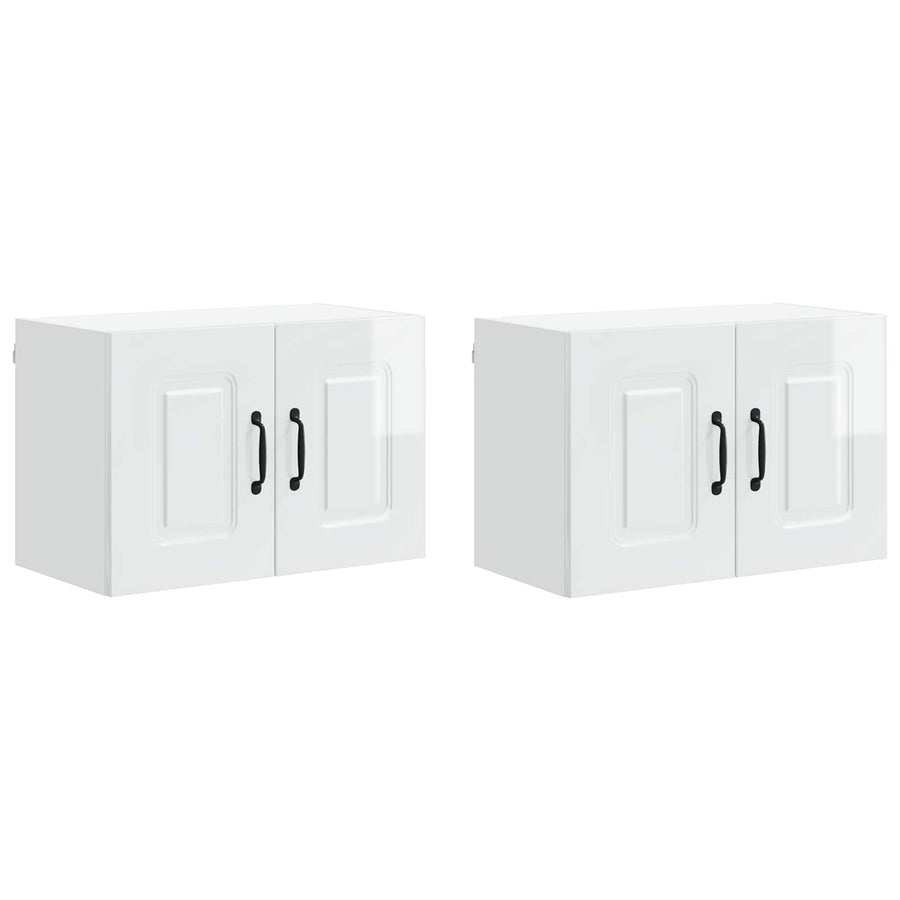 Dishwasher Panel Kalmar 2 pcs High Gloss White Engineered Wood