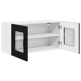 Kitchen Wall Cabinet Black 80 x 31 x 40 cm Engineered Wood - 45-Degree Angle
