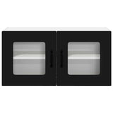 Kitchen Wall Cabinet Black 80 x 31 x 40 cm Engineered Wood - Rear View