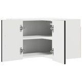 Kitchen Wall Cabinet Black 57 x 57 x 40 cm Engineered Wood - 45-Degree Angle
