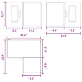 Dishwasher Panel Kalmar Black 57 x 57 x 40 cm Engineered Wood - Low Angle