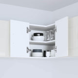 Kitchen Wall Cabinet with Door High Gloss White 57 x 57 x 40 cm - Top-Down View
