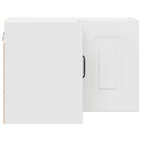 Kitchen Wall Cabinet with Door High Gloss White 57 x 57 x 40 cm - Close-Up Angle