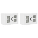 Kitchen Wall Cabinet with Shelf 2 pcs White 60 x 31 x 40 cm - Front View