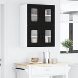 Kitchen Wall Cabinet Black 60 x 31 x 40 cm Engineered Wood - Top-Down View