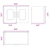 Dishwasher Panel Kalmar Black 60 x 31 x 40 cm Engineered Wood
