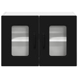 Kitchen Wall Cabinet with Shelf 2 pcs Black 60 x 31 x 40 cm - Close-Up Angle