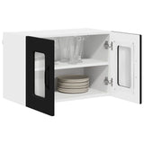 Kitchen Wall Cabinet with Shelf 2 pcs Black 60 x 31 x 40 cm - Side View