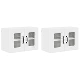 Kitchen Wall Cabinet 2 pcs High Gloss White 60 x 31 x 40 cm - Front View