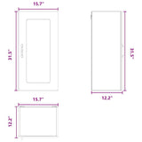 Dishwasher Panel Kalmar Black 40 x 31 x 80 cm Engineered Wood