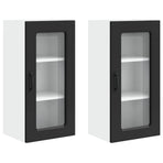 Dishwasher Panel Kalmar 2 pcs Black Engineered Wood