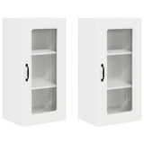 Kitchen Wall Cabinet 2 pcs High Gloss White 40 x 31 x 80 cm - Front View