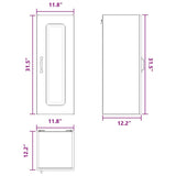 Dishwasher Panel Kalmar Black 30 x 31 x 80 cm Engineered Wood - Extra Image