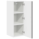 Kitchen Wall Cabinet with Shelf 2 pcs Black 30 x 31 x 80 cm - Rear View
