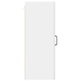 Kitchen Wall Cabinet with Door High Gloss White 30 x 31 x 80 cm - Close-Up Angle