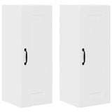 Kitchen Wall Cabinet 2 pcs High Gloss White 30 x 31 x 80 cm - Front View