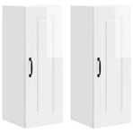 Dishwasher Panel Kalmar 2 pcs High Gloss White Engineered Wood