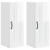 Dishwasher Panel Kalmar 2 pcs High Gloss White 30 x 31 x 80 cm - Front View