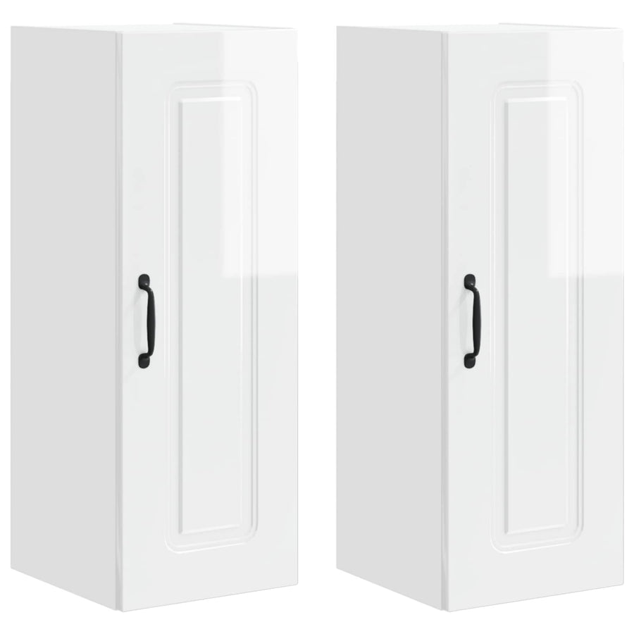 Dishwasher Panel Kalmar 2 pcs High Gloss White Engineered Wood