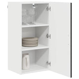 Kitchen Wall Cabinet Black 40 x 31 x 80 cm Engineered Wood - Side View