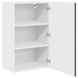 Kitchen Wall Cabinet Black 50 x 31 x 80 cm Engineered Wood - 45-Degree Angle