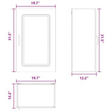 Dishwasher Panel Kalmar Black 50 x 31 x 80 cm Engineered Wood - Extra Image