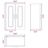 Dishwasher Panel Kalmar White 60 x 31 x 80 cm Engineered Wood