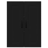 Kitchen Wall Cabinet Black 60 x 31 x 80 cm Engineered Wood - Rear View