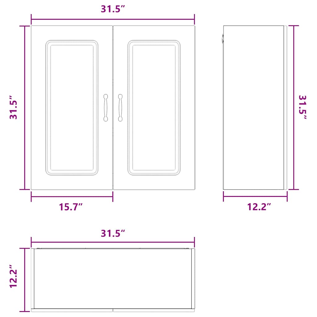 Dishwasher Panel Kalmar White 80 x 31 x 80 cm Engineered Wood