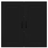 Kitchen Wall Cabinet Black 80 x 31 x 80 cm Engineered Wood - Rear View