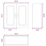 Dishwasher Panel Kalmar Black 80 x 31 x 80 cm Engineered Wood