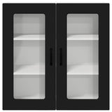 Kitchen Wall Cabinet Black 80 x 31 x 80 cm Engineered Wood - Rear View