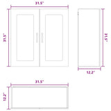 Dishwasher Panel Kalmar Black 80 x 31 x 80 cm Engineered Wood