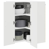 Kitchen Wall Cabinet White 57 x 57 x 80 cm Engineered Wood - Side View