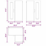 Dishwasher Panel Kalmar White 57 x 57 x 80 cm Engineered Wood - Low Angle