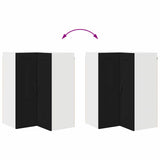 Kitchen Wall Cabinet Black 57 x 57 x 80 cm Engineered Wood - Extra Image