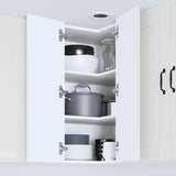 Kitchen Wall Cabinet with Door High Gloss White 57 x 57 x 80 cm - Top-Down View