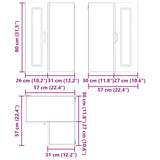 Dishwasher Panel Kalmar High Gloss White 57 x 57 x 80 cm