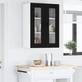 Kitchen Wall Cabinet Black 60 x 31 x 80 cm Engineered Wood - Top-Down View