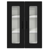 Kitchen Wall Cabinet Black 60 x 31 x 80 cm Engineered Wood - Rear View