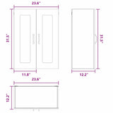 Dishwasher Panel Kalmar Black 60 x 31 x 80 cm Engineered Wood - Extra Image