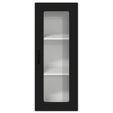 Kitchen Wall Cabinet Black 40 x 31 x 100 cm Engineered Wood - Rear View
