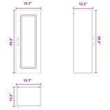 Dishwasher Panel Kalmar White 40 x 31 x 100 cm Engineered Wood