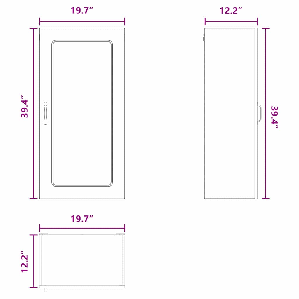 Dishwasher Panel Kalmar Black 50 x 31 x 100 cm Engineered Wood