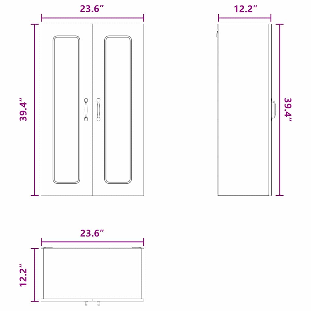 Dishwasher Panel Kalmar White 60 x 31 x 100 cm Engineered Wood