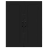 Kitchen Wall Cabinet Black 80 x 31 x 100 cm Engineered Wood - Rear View