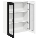 Kitchen Wall Cabinet Black 80 x 31 x 100 cm Engineered Wood - 45-Degree Angle