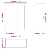 Dishwasher Panel Kalmar High Gloss White 80 x 31 x 100 cm - Extra Image