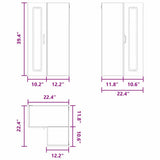 Dishwasher Panel Kalmar White 57 x 57 x 100 cm Engineered Wood