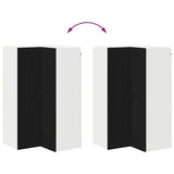 Kitchen Wall Cabinet Black 57 x 57 x 100 cm Engineered Wood - Extra Image